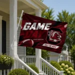South Carolina Gamecocks House Flag Personalized Action Streaks Garnet Best Selling