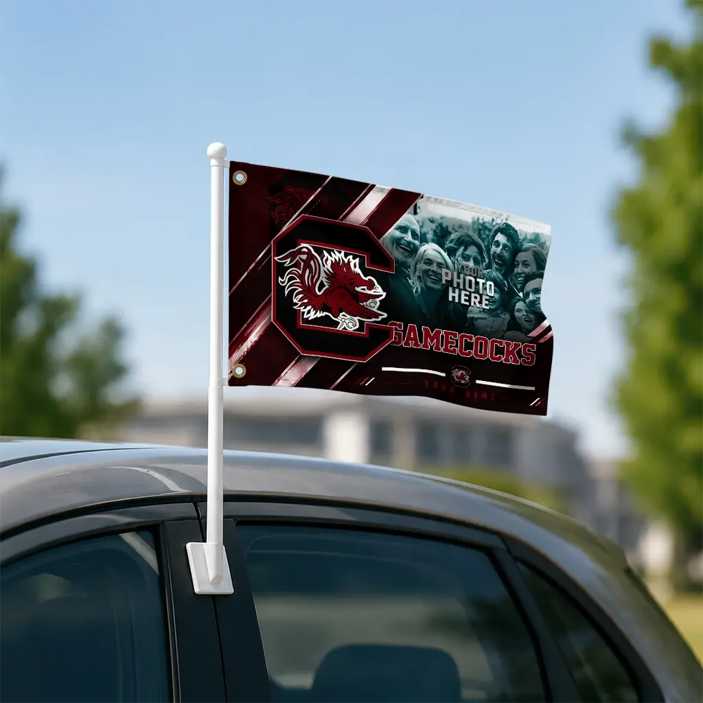 South Carolina Gamecocks House Flag Personalized Diagonal Stripes Garnet Latest Model South Carolina Gamecocks House Flag Personalized Diagonal Stripes Garnet Latest Model