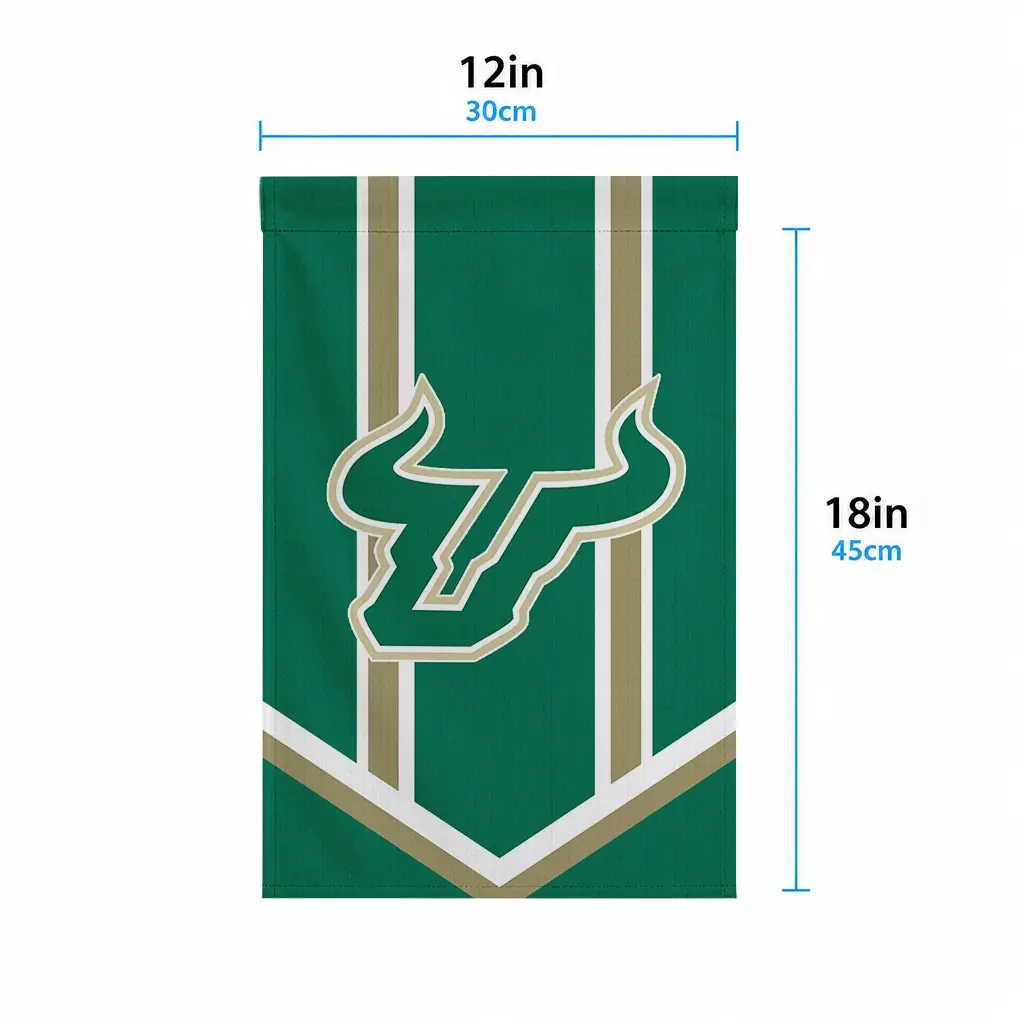 South Florida Bulls Garden Flag Customized Chevron Stripes Green High Quality South Florida Bulls Garden Flag Customized Chevron Stripes Green High Quality