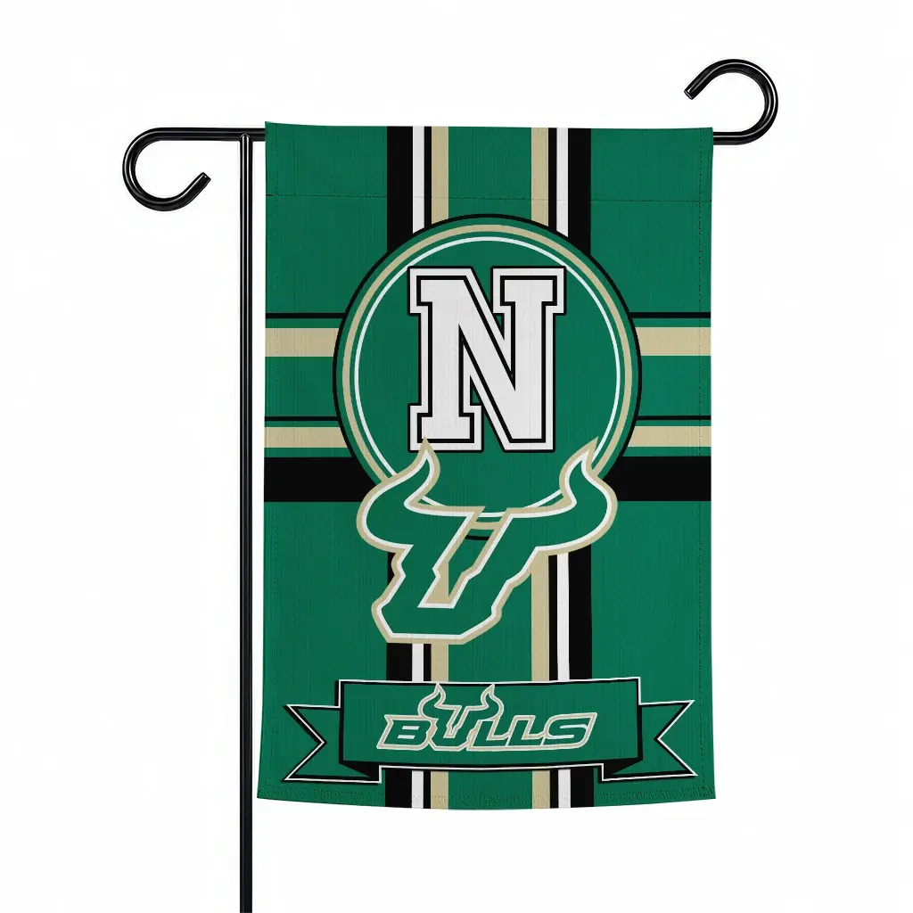 South Florida Bulls Garden Flag Customized Circle Medallion Green Best Selling South Florida Bulls Garden Flag Customized Circle Medallion Green Best Selling