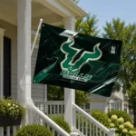 South Florida Bulls House Flag Custom Speed Slashes Green Best Selling