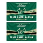 South Florida Bulls House Flag Customized Brushed Streaks Green Best Selling
