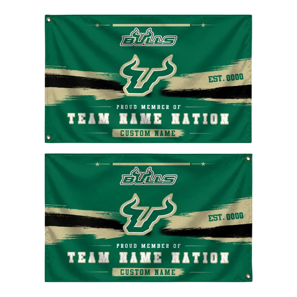 South Florida Bulls House Flag Customized Brushed Streaks Green Fashion Forward South Florida Bulls House Flag Customized Brushed Streaks Green Fashion Forward