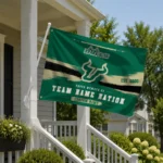 South Florida Bulls House Flag Customized Brushed Streaks Green Best Selling