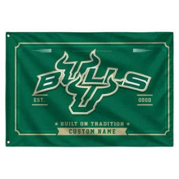 South Florida Bulls House Flag Customized Ornate Border Green Best Selling