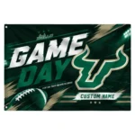 South Florida Bulls House Flag Personalized Action Streaks Green Best Selling