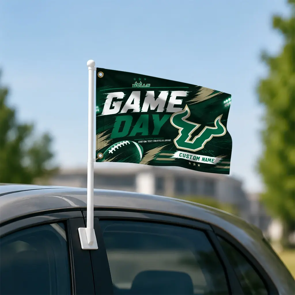 South Florida Bulls House Flag Personalized Action Streaks Green Latest Model South Florida Bulls House Flag Personalized Action Streaks Green Latest Model