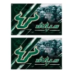 South Florida Bulls House Flag Personalized Diagonal Stripes Green Best Selling