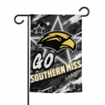 Southern Miss Golden Eagles Garden Flag Custom Glowing Star Black Best Selling