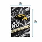Southern Miss Golden Eagles Garden Flag Custom Glowing Star Black Best Selling