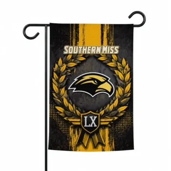 Southern Miss Golden Eagles Garden Flag Customized Laurel Wreath Black Best Selling