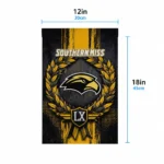 Southern Miss Golden Eagles Garden Flag Customized Laurel Wreath Black Best Selling