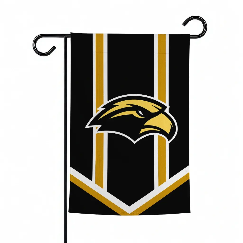 Southern Miss Golden Eagles Garden Flag Personalized Chevron Stripes Black Best Selling Southern Miss Golden Eagles Garden Flag Personalized Chevron Stripes Black Best Selling