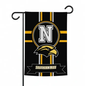 Southern Miss Golden Eagles Garden Flag Personalized Circle Medallion Black Best Selling