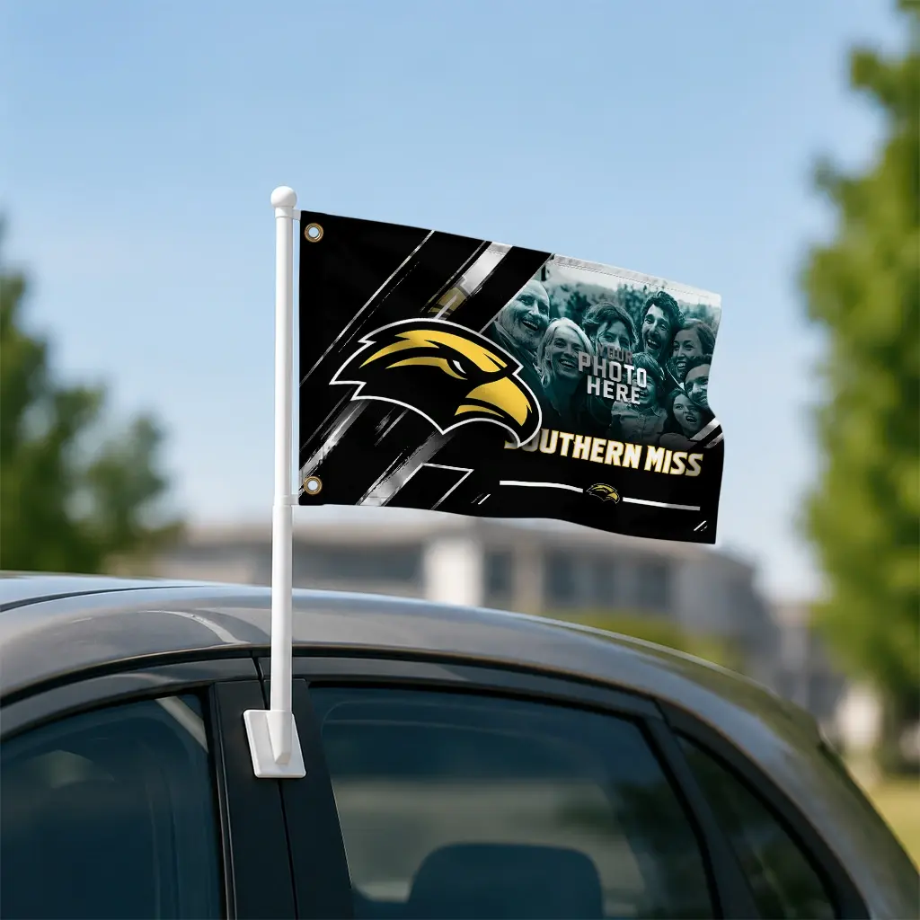Southern Miss Golden Eagles House Flag Custom Diagonal Stripes Black Latest Model Southern Miss Golden Eagles House Flag Custom Diagonal Stripes Black Latest Model
