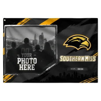 Southern Miss Golden Eagles House Flag Customized Framed Photo Black Best Selling
