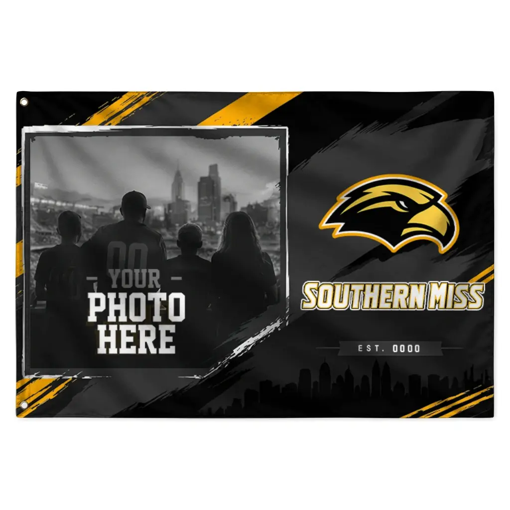 Southern Miss Golden Eagles House Flag Customized Framed Photo Black Best Selling Southern Miss Golden Eagles House Flag Customized Framed Photo Black Best Selling