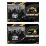 Southern Miss Golden Eagles House Flag Customized Framed Photo Black Best Selling