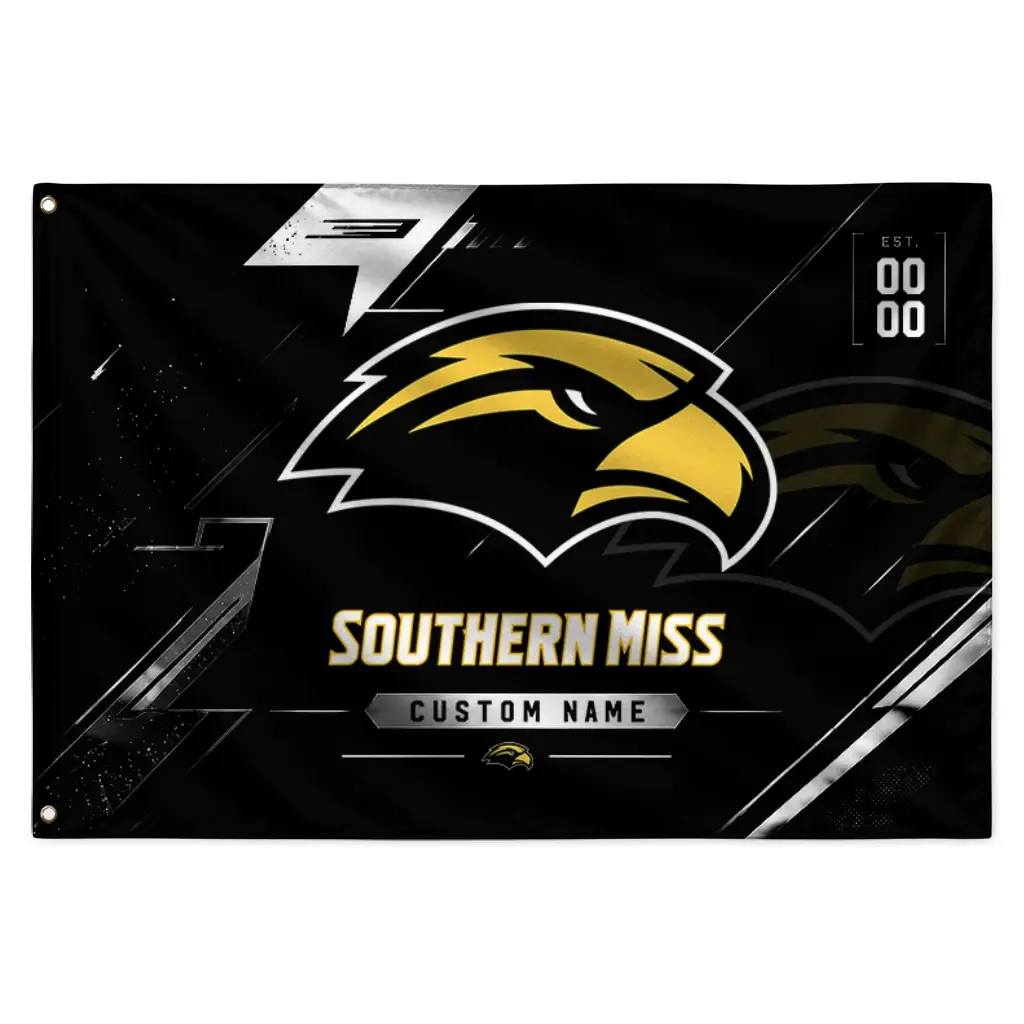 Southern Miss Golden Eagles House Flag Customized Speed Slashes Black Best Selling Southern Miss Golden Eagles House Flag Customized Speed Slashes Black Best Selling