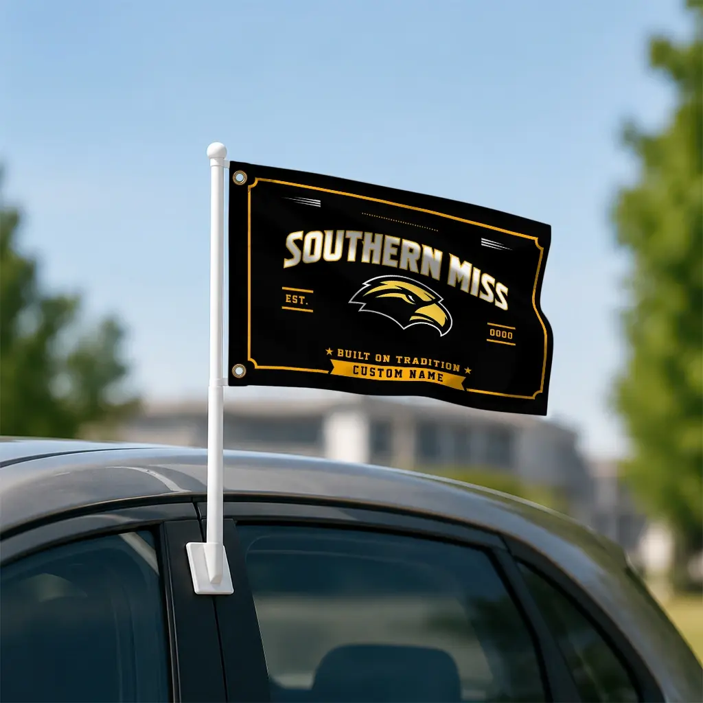 Southern Miss Golden Eagles House Flag Personalized Ornate Border Black Latest Model Southern Miss Golden Eagles House Flag Personalized Ornate Border Black Latest Model