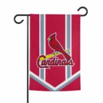 St Louis Cardinals Garden Flag Custom Chevron Stripes Red Best Selling