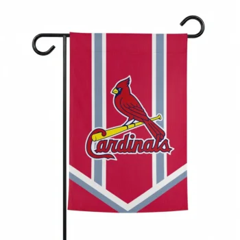 St Louis Cardinals Garden Flag Custom Chevron Stripes Red Best Selling