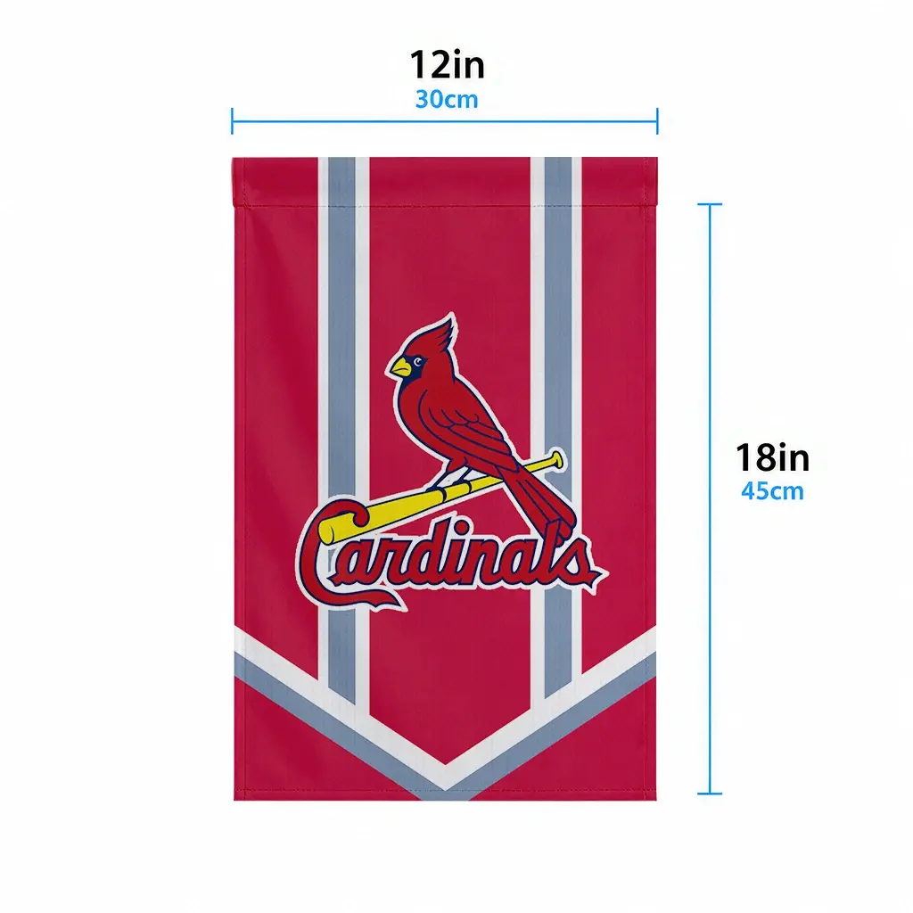 St Louis Cardinals Garden Flag Custom Chevron Stripes Red High Quality St Louis Cardinals Garden Flag Custom Chevron Stripes Red High Quality