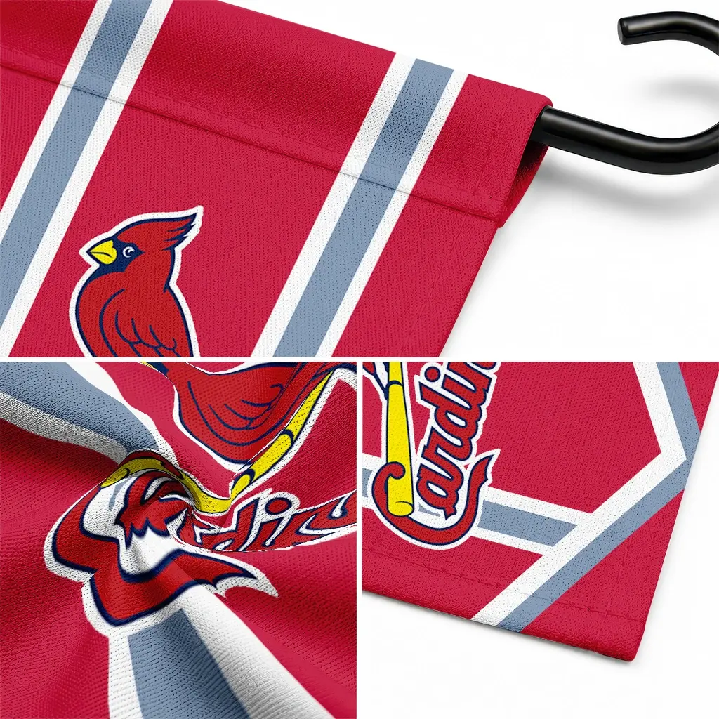 St Louis Cardinals Garden Flag Custom Chevron Stripes Red Latest Model St Louis Cardinals Garden Flag Custom Chevron Stripes Red Latest Model