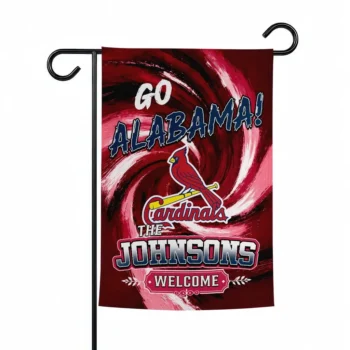 St Louis Cardinals Garden Flag Customized Swirl Vortex Red Best Selling