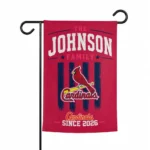 St Louis Cardinals Garden Flag Personalized Distressed Stripes Red Best Selling