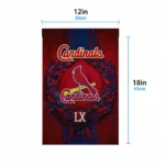 St Louis Cardinals Garden Flag Personalized Laurel Wreath Red Best Selling