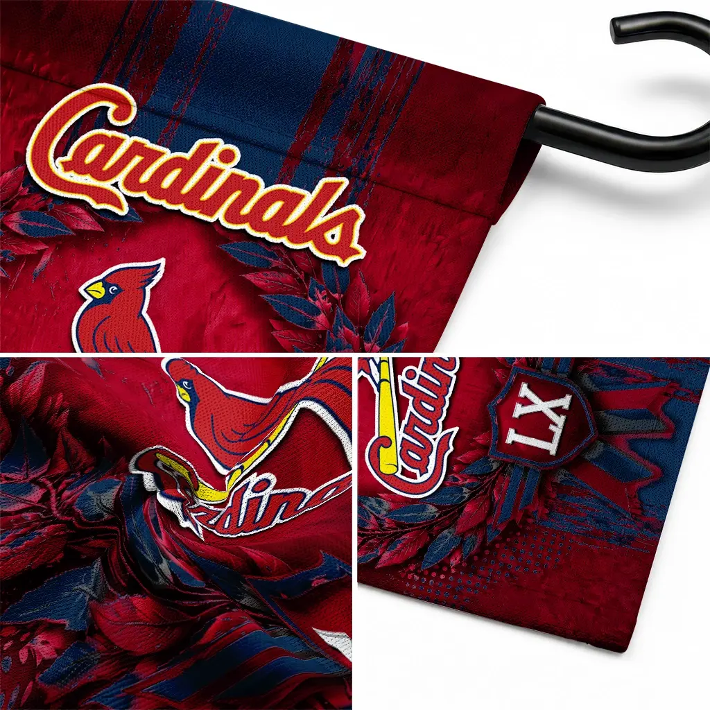 St Louis Cardinals Garden Flag Personalized Laurel Wreath Red Latest Model St Louis Cardinals Garden Flag Personalized Laurel Wreath Red Latest Model