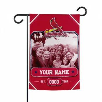 St. Louis Cardinals Garden Flag - Personalized Photo Frame Red