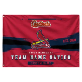 St Louis Cardinals House Flag Custom Brushed Streaks Red Best Selling