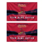 St Louis Cardinals House Flag Custom Brushed Streaks Red Best Selling