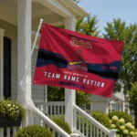 St Louis Cardinals House Flag Custom Brushed Streaks Red Best Selling