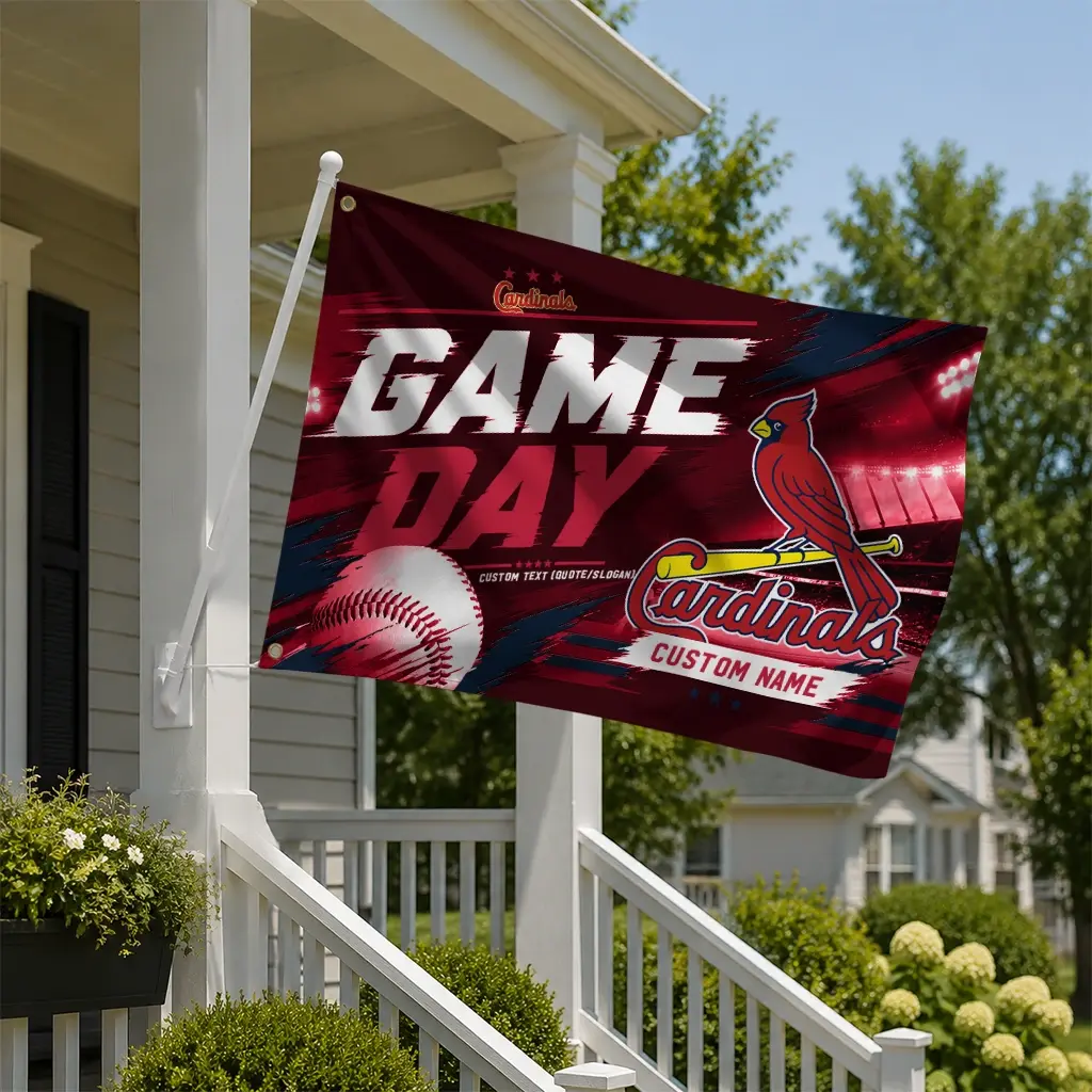 St Louis Cardinals House Flag Custom Tech Panels Red New Arrival St Louis Cardinals House Flag Custom Tech Panels Red New Arrival
