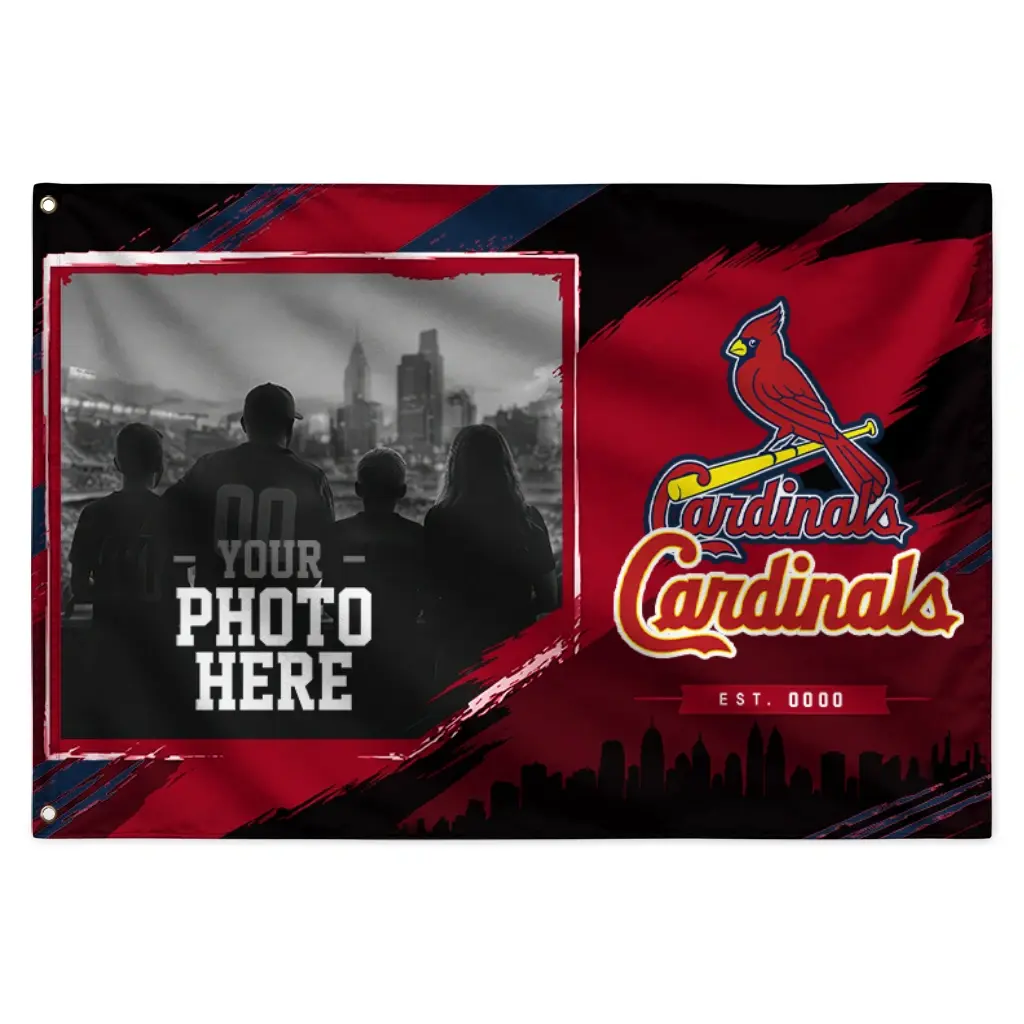 St Louis Cardinals House Flag Personalized Framed Photo Red Black Best Selling St Louis Cardinals House Flag Personalized Framed Photo Red Black Best Selling