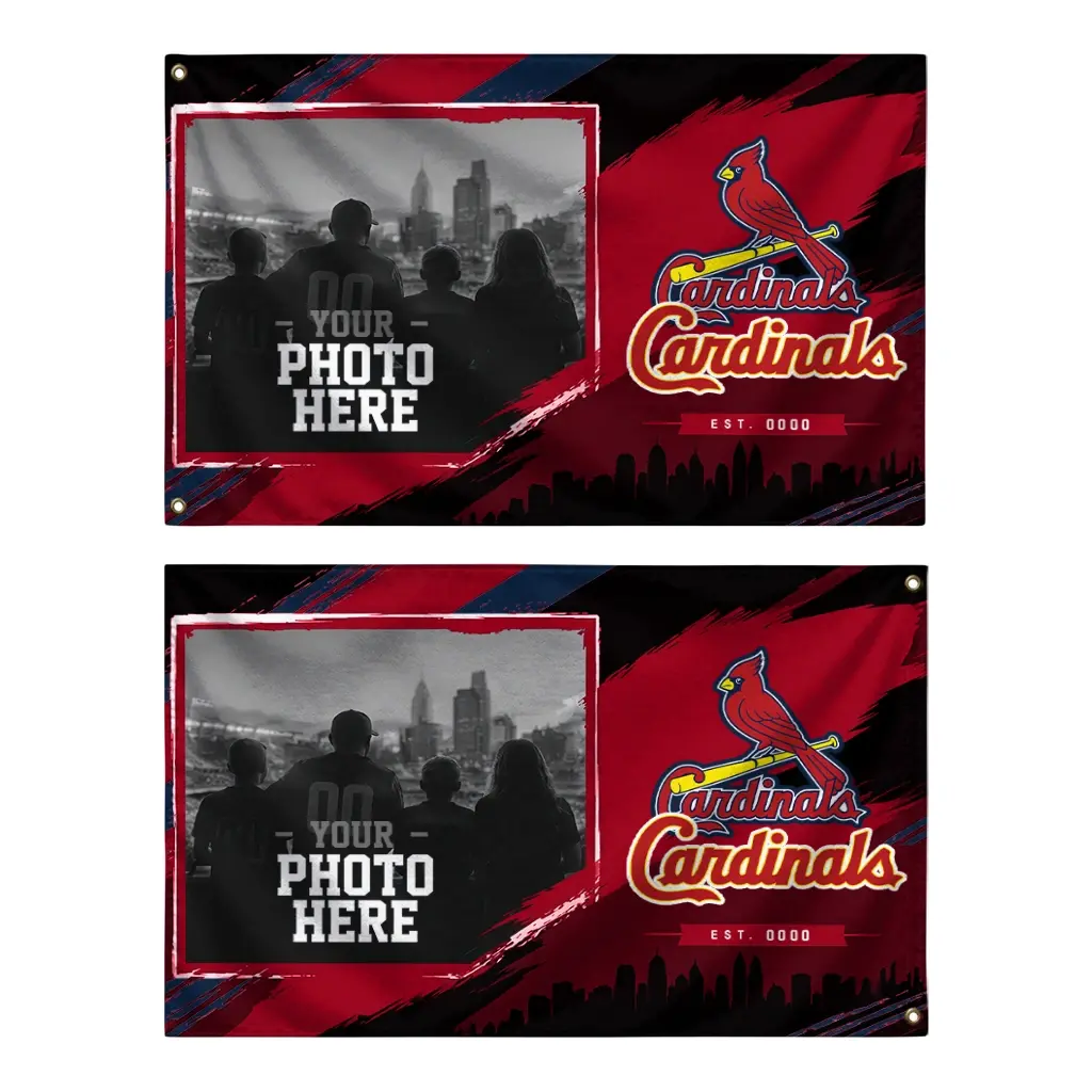 St Louis Cardinals House Flag Personalized Framed Photo Red Black Fashion Forward St Louis Cardinals House Flag Personalized Framed Photo Red Black Fashion Forward