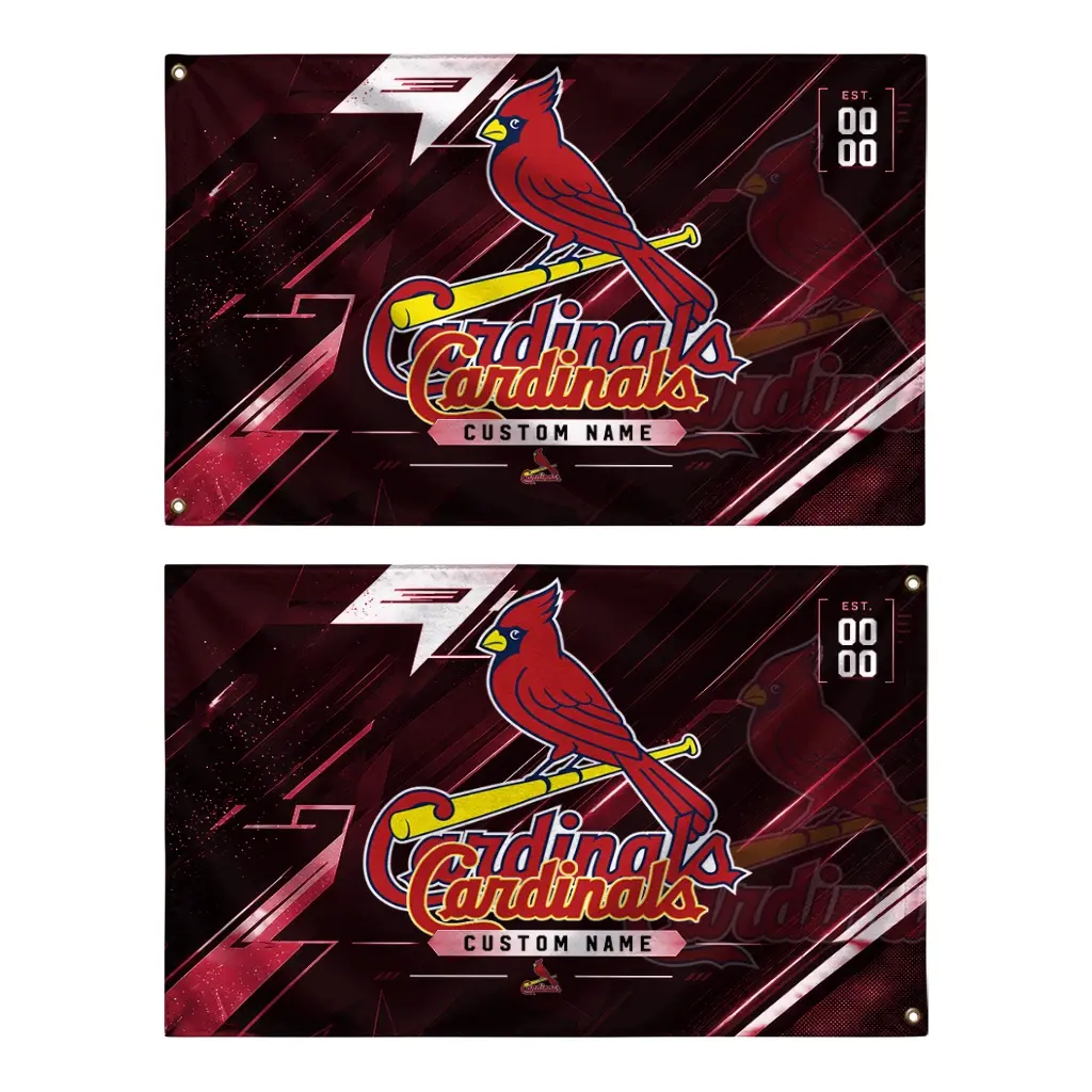 St Louis Cardinals House Flag Personalized Speed Slashes Red Fashion Forward St Louis Cardinals House Flag Personalized Speed Slashes Red Fashion Forward