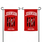 Tampa Bay Buccaneers Garden Flag Custom Distressed Stripes Red Best Selling