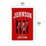 Tampa Bay Buccaneers Garden Flag Custom Distressed Stripes Red Best Selling