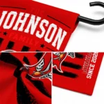 Tampa Bay Buccaneers Garden Flag Custom Distressed Stripes Red Best Selling