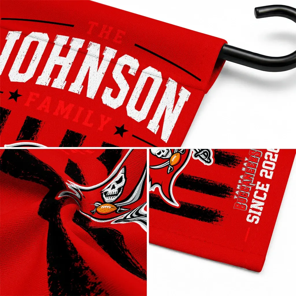 Tampa Bay Buccaneers Garden Flag Custom Distressed Stripes Red Latest Model Tampa Bay Buccaneers Garden Flag Custom Distressed Stripes Red Latest Model