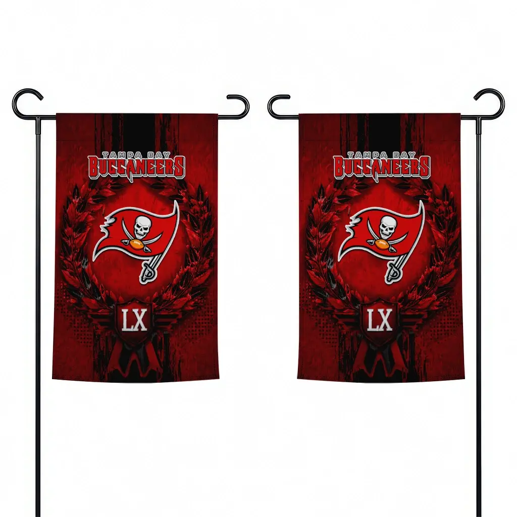 Tampa Bay Buccaneers Garden Flag Custom Laurel Wreath Red Fashion Forward Tampa Bay Buccaneers Garden Flag Custom Laurel Wreath Red Fashion Forward