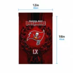 Tampa Bay Buccaneers Garden Flag Custom Laurel Wreath Red Best Selling