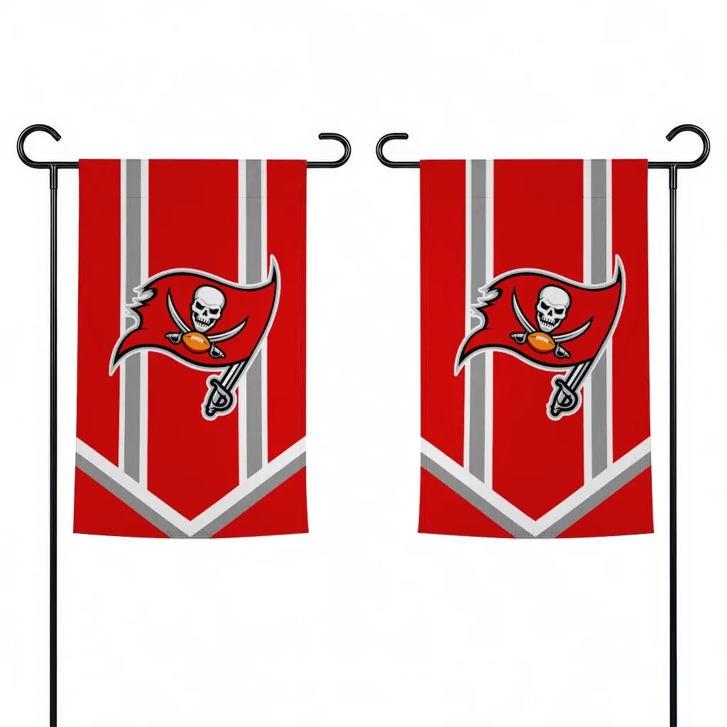 Tampa Bay Buccaneers Garden Flag Customized Chevron Stripes Red Fashion Forward Tampa Bay Buccaneers Garden Flag Customized Chevron Stripes Red Fashion Forward