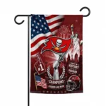 Tampa Bay Buccaneers Garden Flag - Customized Icon Collage Red