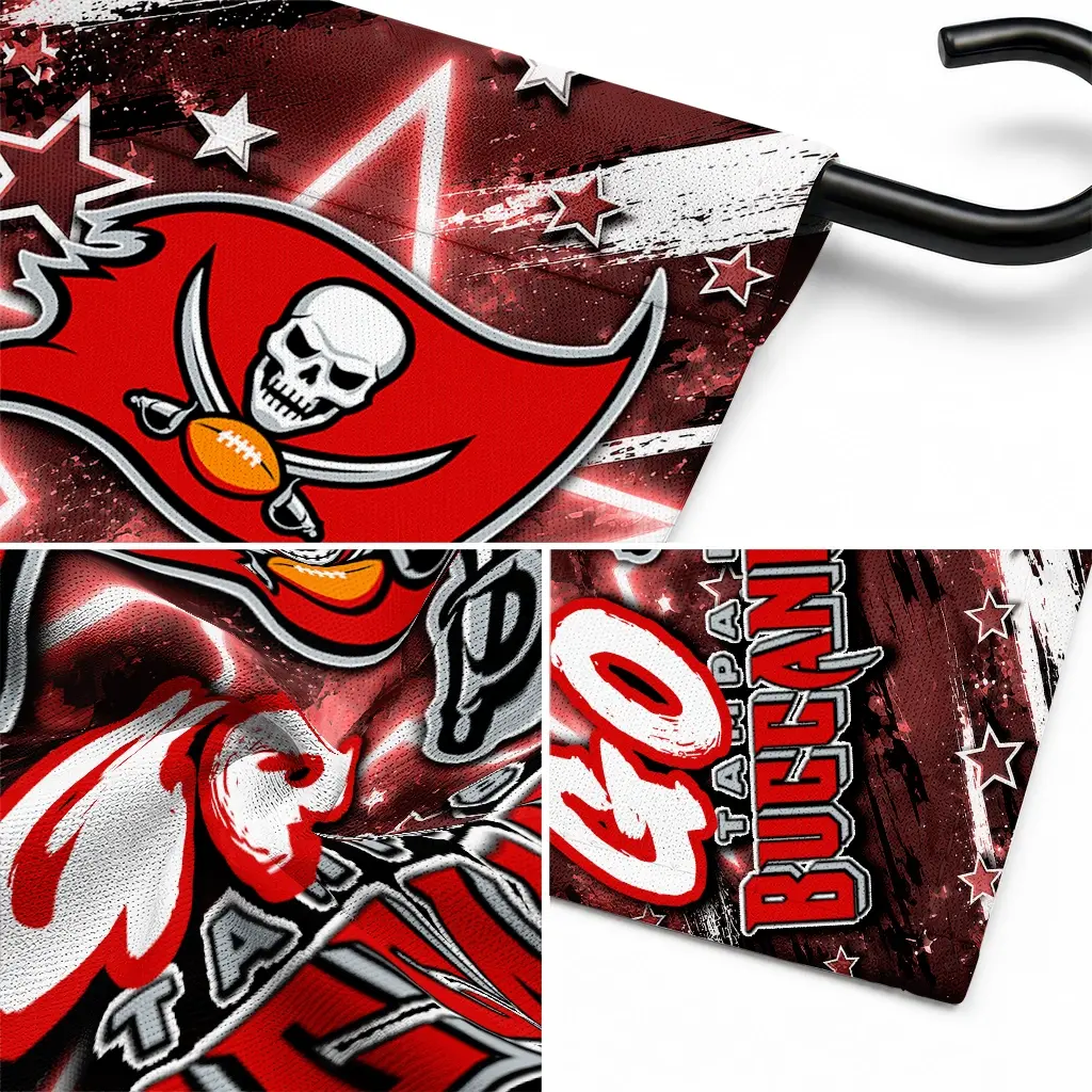 Tampa Bay Buccaneers Garden Flag Personalized Glowing Star Red Latest Model Tampa Bay Buccaneers Garden Flag Personalized Glowing Star Red Latest Model