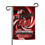 Tampa Bay Buccaneers Garden Flag Personalized Swirl Vortex Red Best Selling